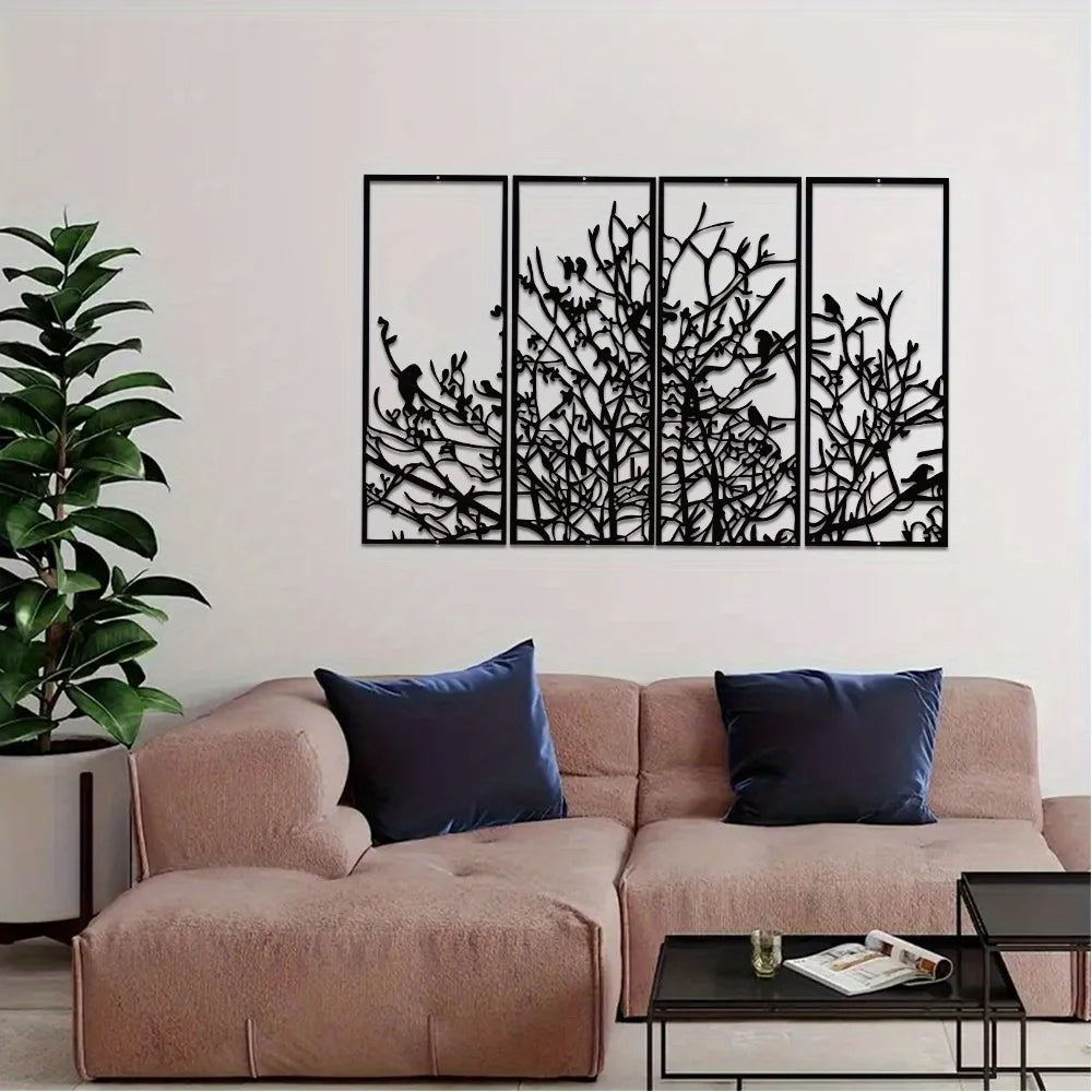 Green Lemon Love Tree Of Life Wall Decor Mid Century