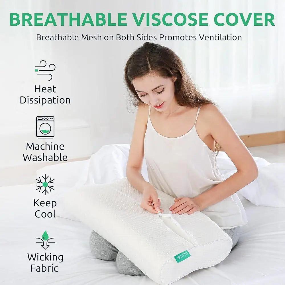 DUTRIEUXCN Adjustable Memory Foam Cervical Pillow for Neck