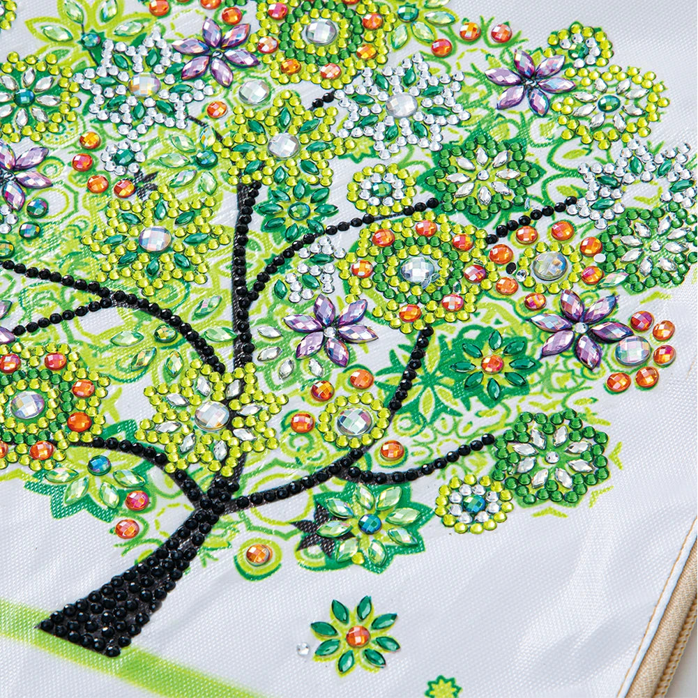 Green Lemon Love Diamond Painting Bag Flax Storage Tote