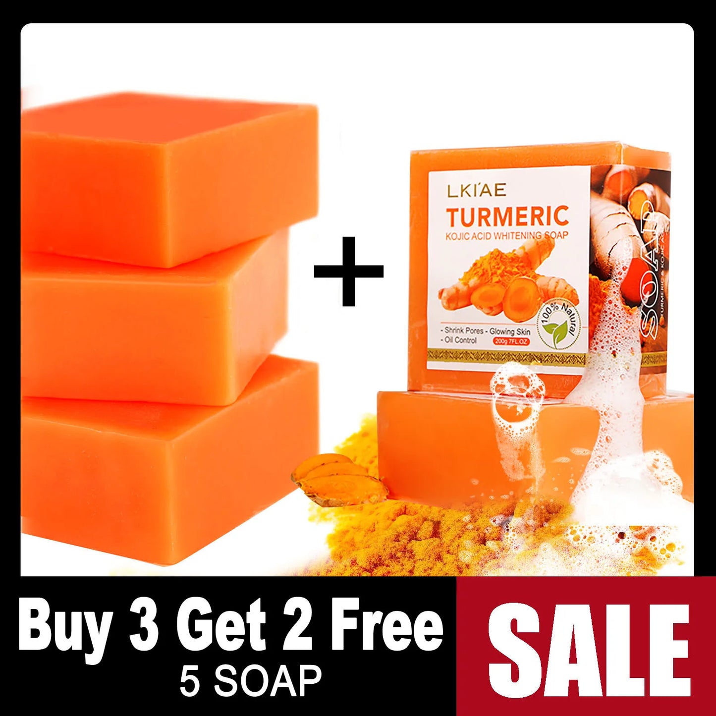 Green Lemon Love Organic Turmeric Soap Bar Whitening