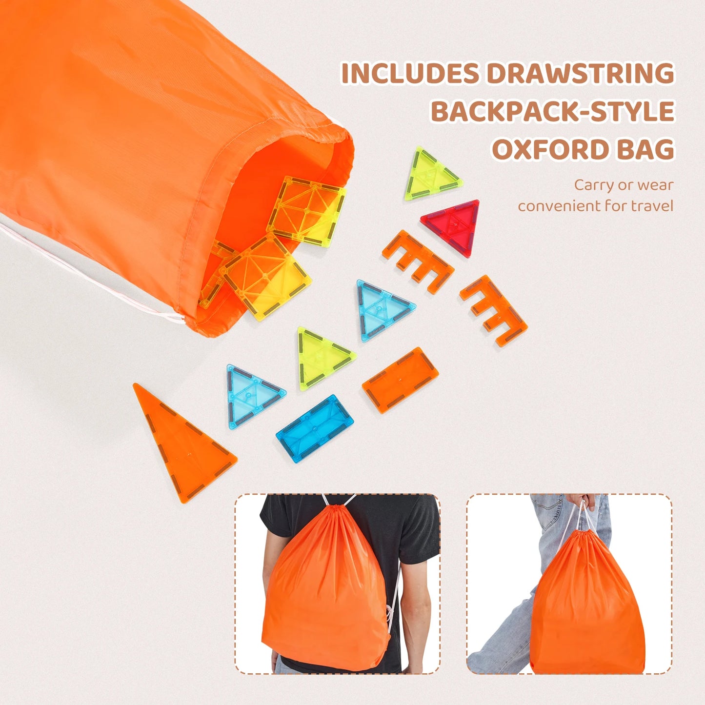 SucceBuy 181Piece Magnetic Tiles Set For Toddlers Educational BuildingBlocksforCreativeLearning