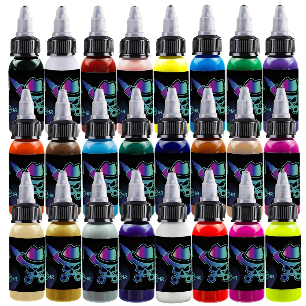 OPHIR 24/32 Colors Airbrush Acrylic Paint for Model Shoes Leather Painting Nail Art 30ml DIY Ink Airbrush Paint TA005