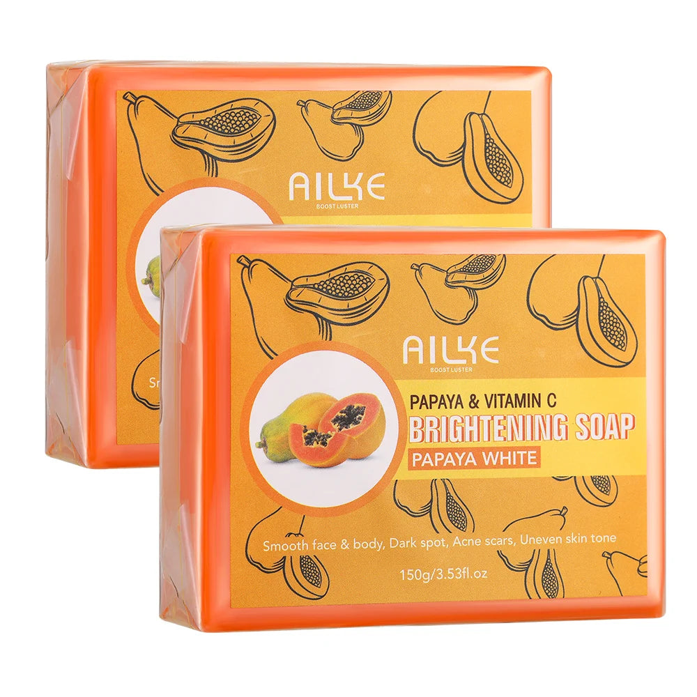 Green Lemon Love Papaya Whitening Soap For Dull Skin