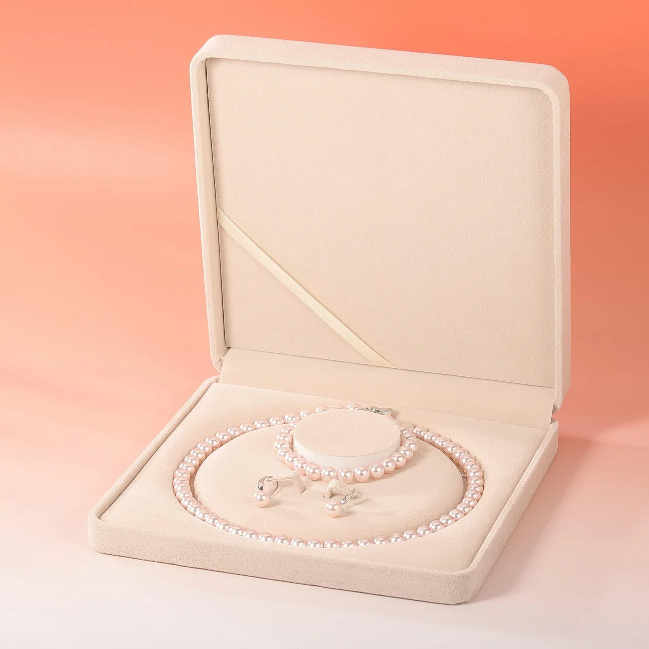 25 Sterling Silver Chain Pearl Necklace with Lustrous White Freshwater Pearls for Wedding Bridal Bridesmaid