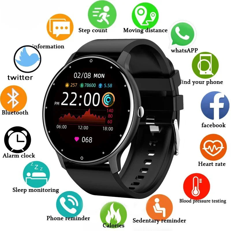 Green Lemon Love LIGE Smart Watch Full Touch Bluetooth IP67