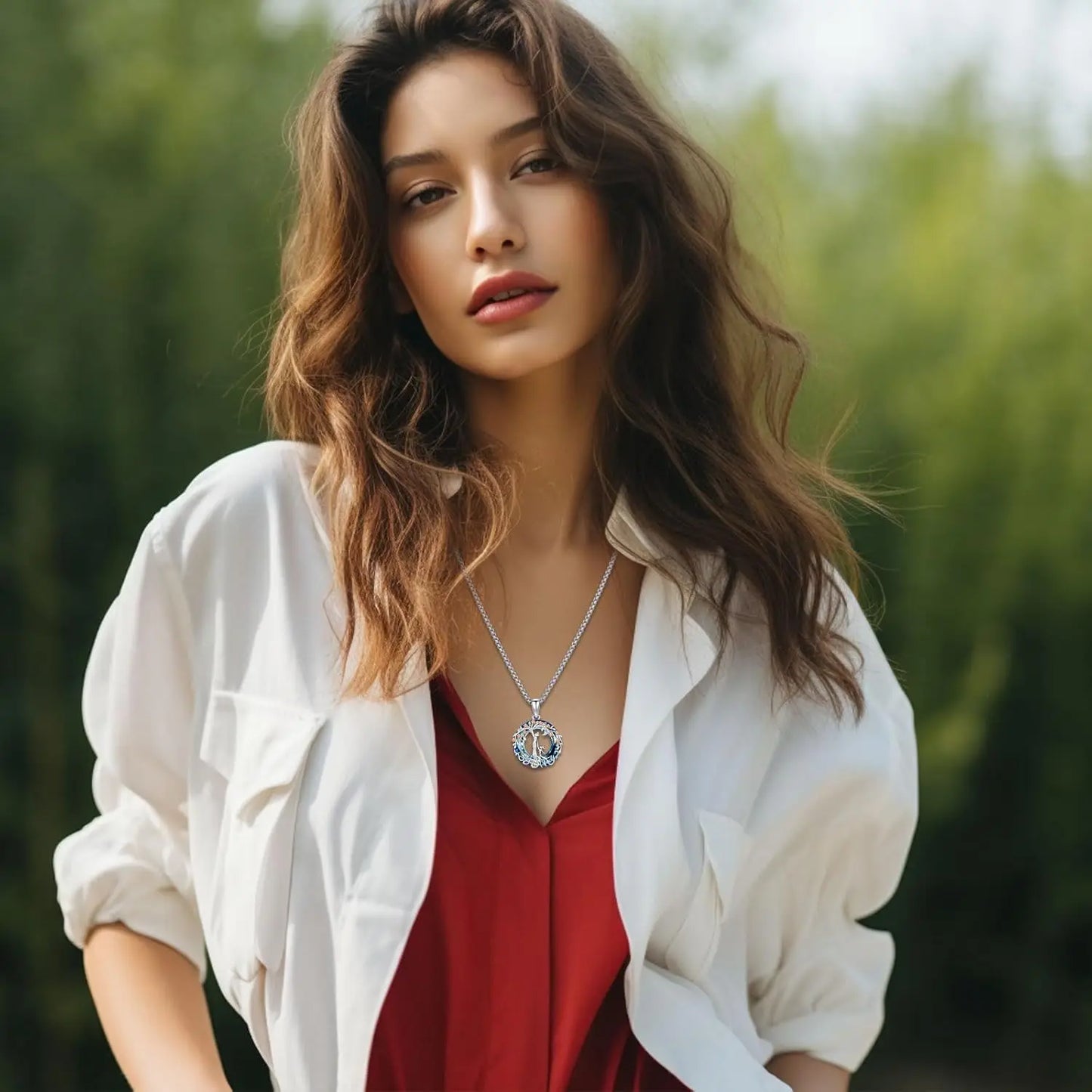 925 Sterling Silver Tree of Life Necklace Pendant Abalone Shell Celtic Knot Family Tree Jewelry Unisex Father's Day Gift