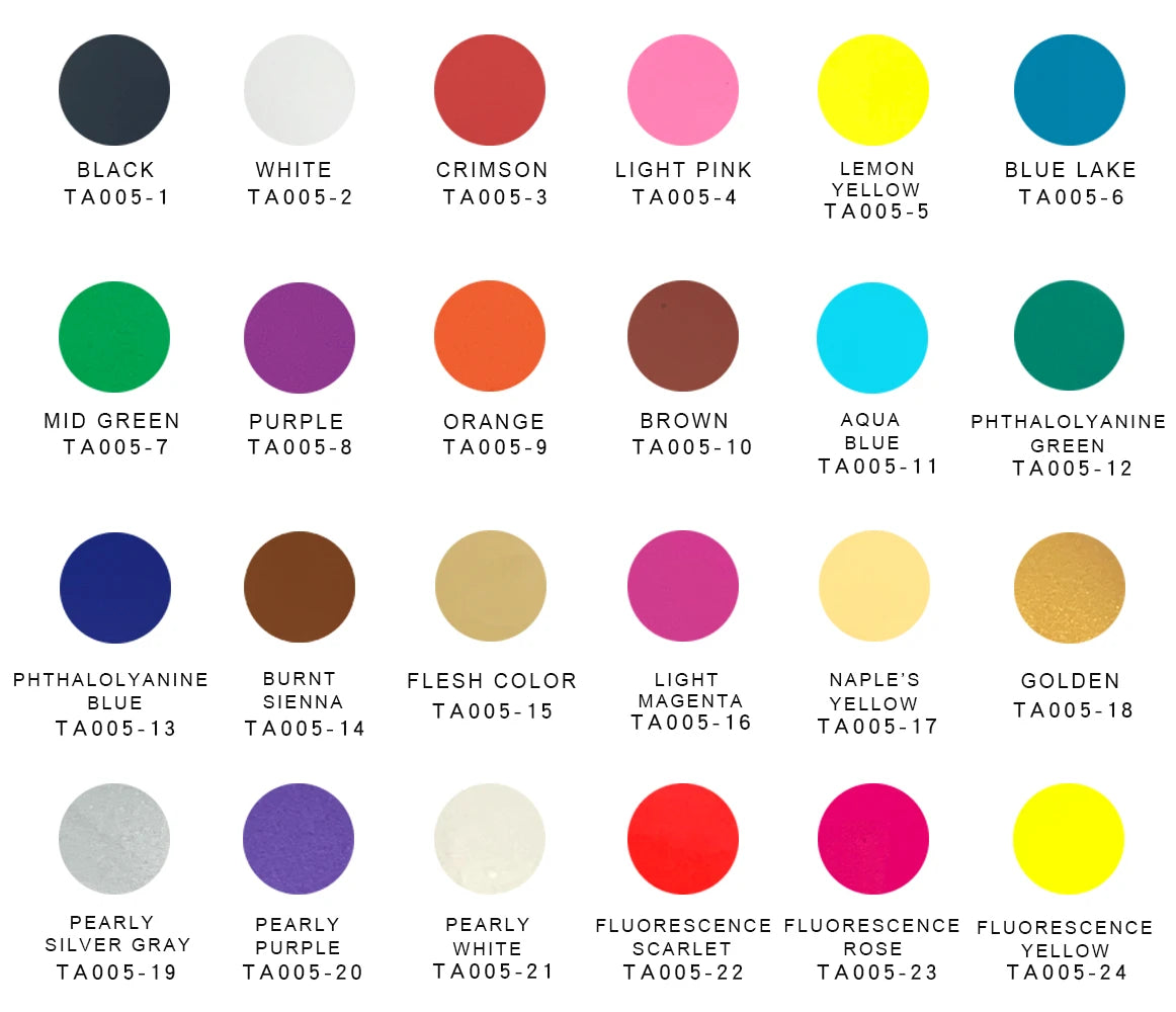 OPHIR 24/32 Colors Airbrush Acrylic Paint for Model Shoes Leather Painting Nail Art 30ml DIY Ink Airbrush Paint TA005