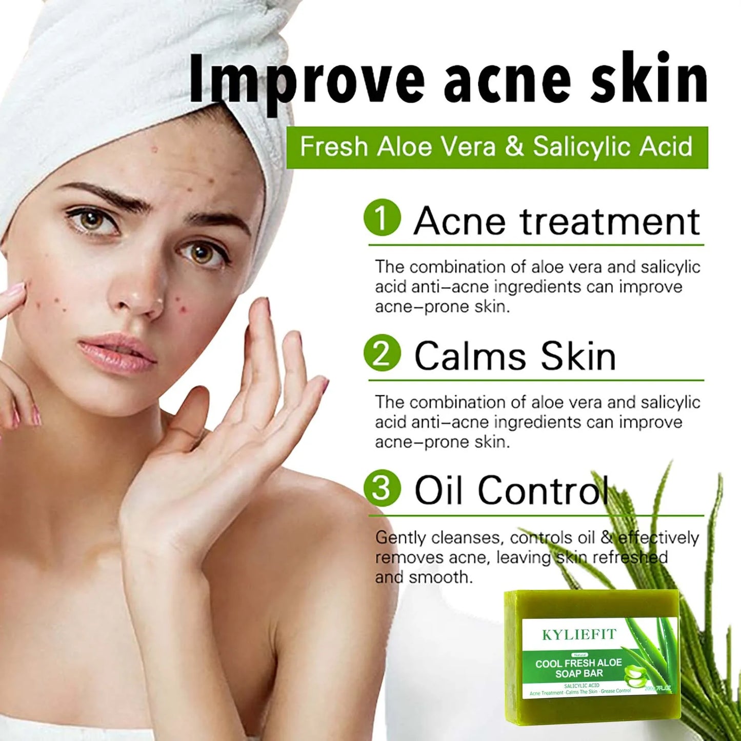 Green Lemon Love Ailke Aloe Vera Whitening Soap For All Skin