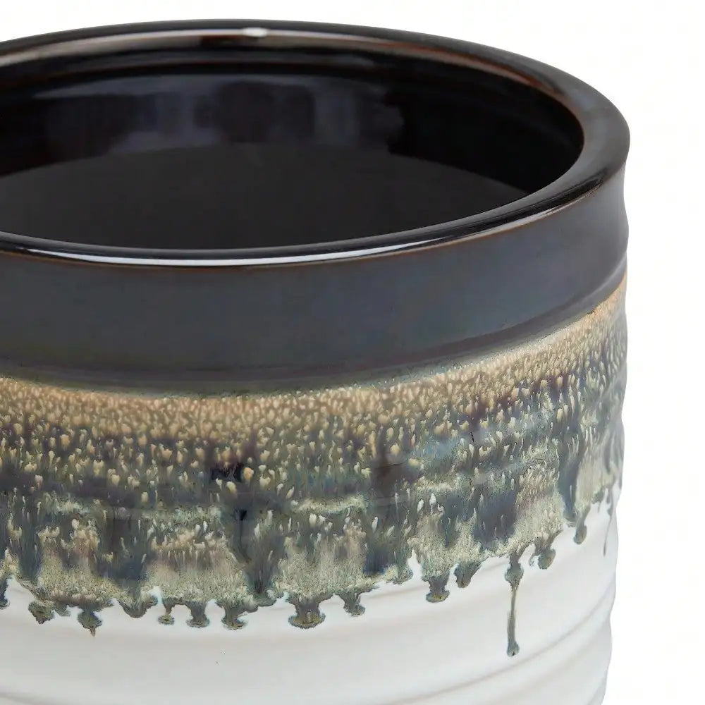 12-inch ceramic plant pot for all plants indoors and outdoors, ideal size for windowsills, tables and other indoor surfaces