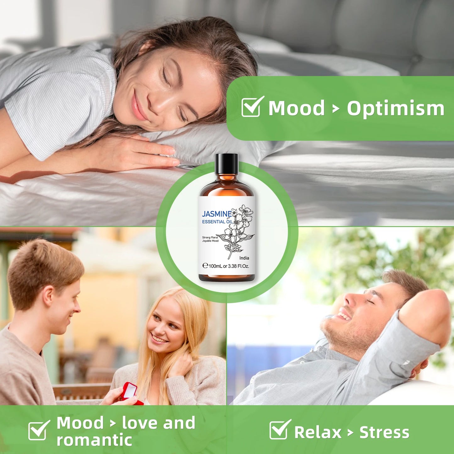 Hiqili Jasmine Ylang Ylang Orange Pure Essential Oil