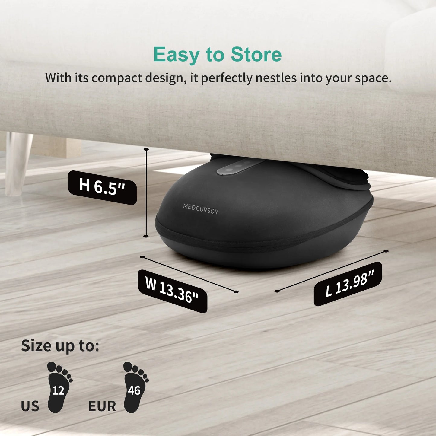 Medcursor Foot Massager Heating Therapy Shiatsu Kneading