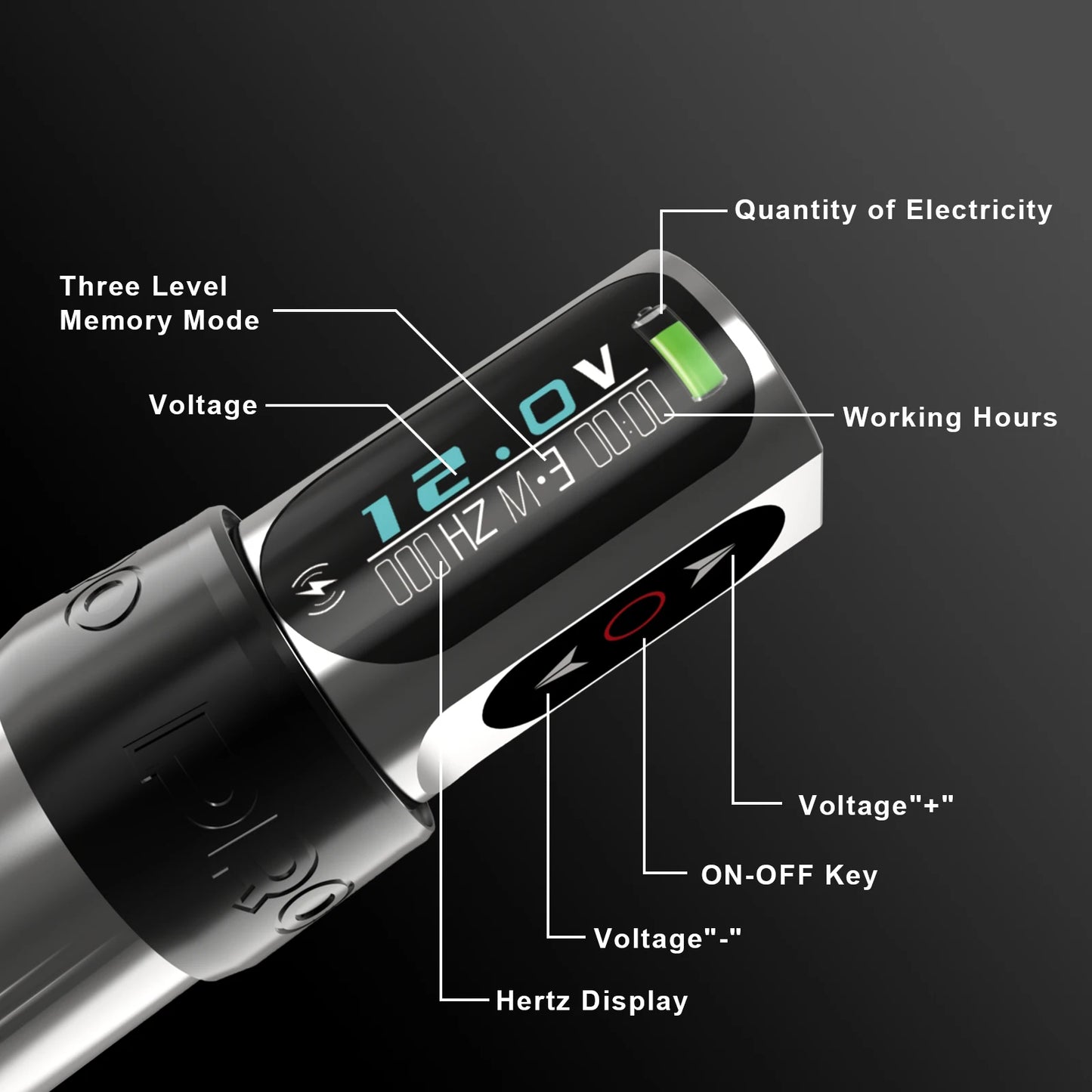 Flux Pro Tattoo Machine Professional Rotary Permanent Makeup Machines Mode and LED digital Display Screen