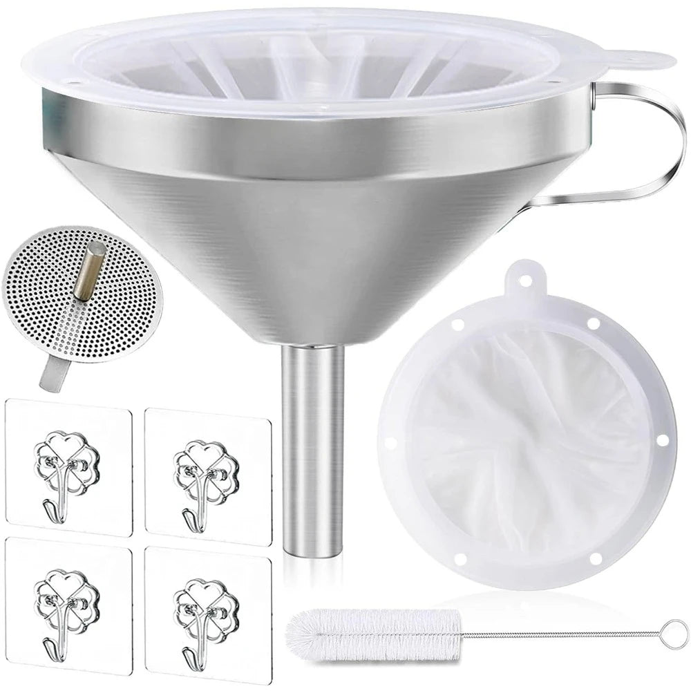 Green Lemon Love Premium Stainless Steel Funnel Mesh Filter