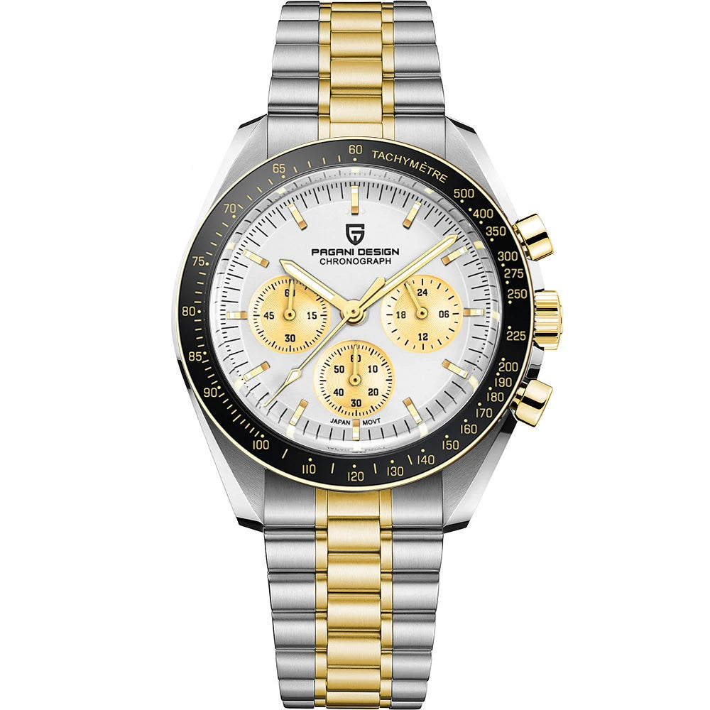2025 New Pagani Design Tribute to CK2998 Moon Watch Retro Luxury Quartz Watch for Men Stainless Steel Sport Chronograph
