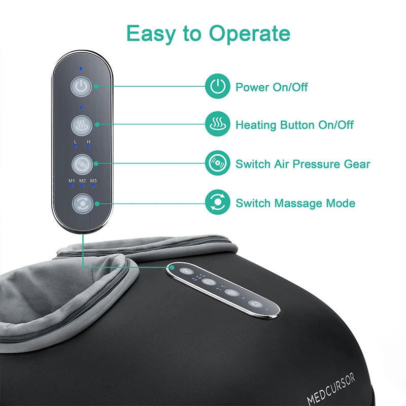 Medcursor Foot Massager Heating Therapy Shiatsu Kneading