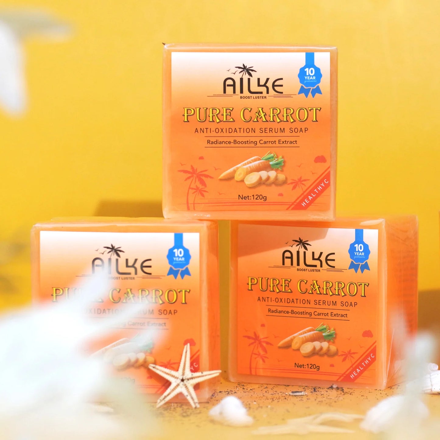 AILKE Carrot Whitening Soap For Face And Body Brightening