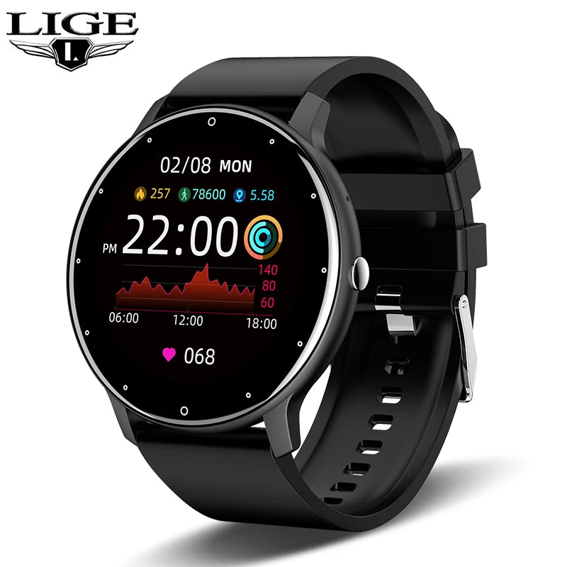 Green Lemon Love LIGE Smart Watch Full Touch Bluetooth IP67