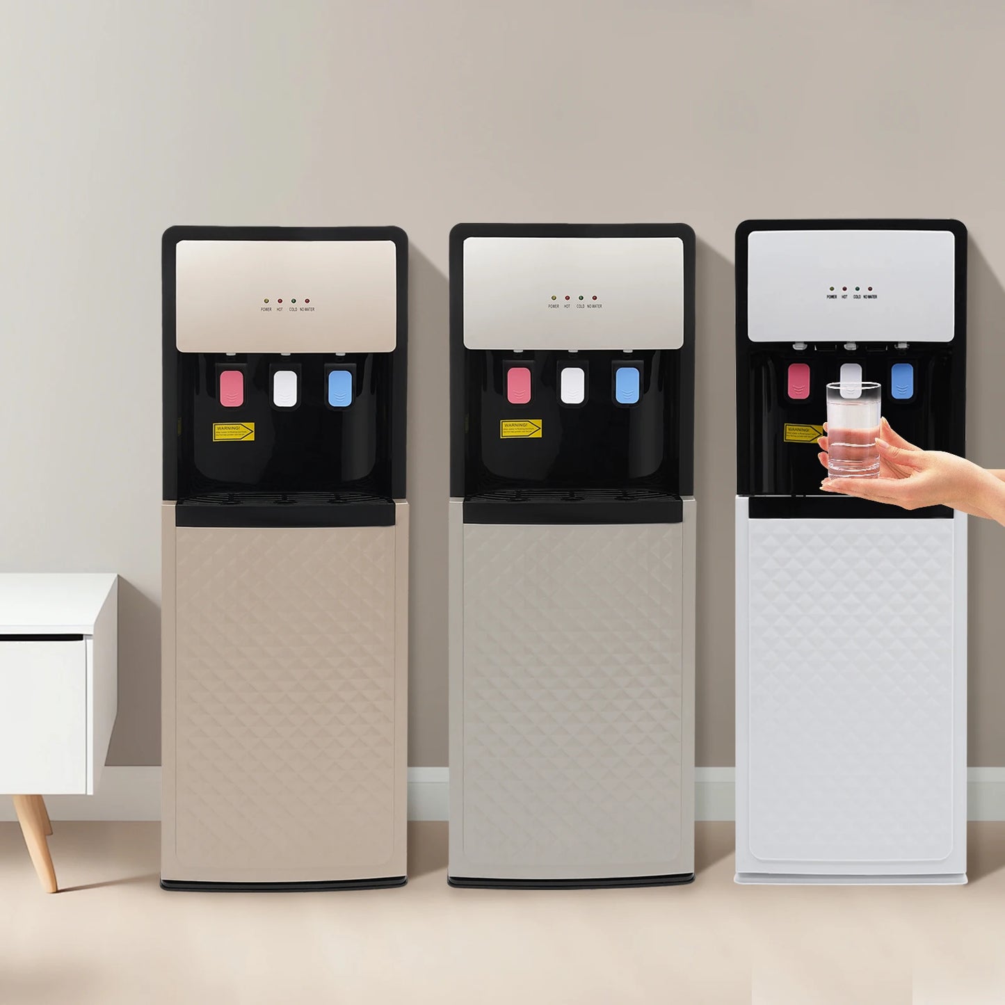 Hot & Cold Standing Water Dispenser Bottom Loading Water Cooler Dispenser for Offices, Nurseries, Homes, Gyms, Kitchens