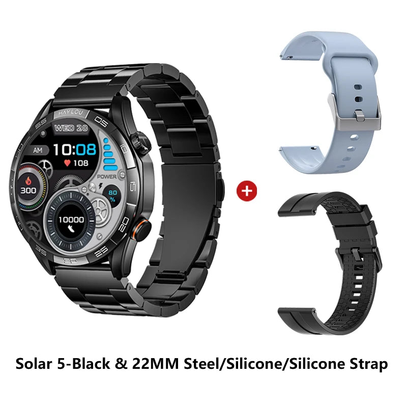 Haylou Solar 5 Voice Calling Smartwatch 1.58 Inch AMOLED Display 60Hz Sports Smartwatch for Men with 24 Hour Health Monitoring