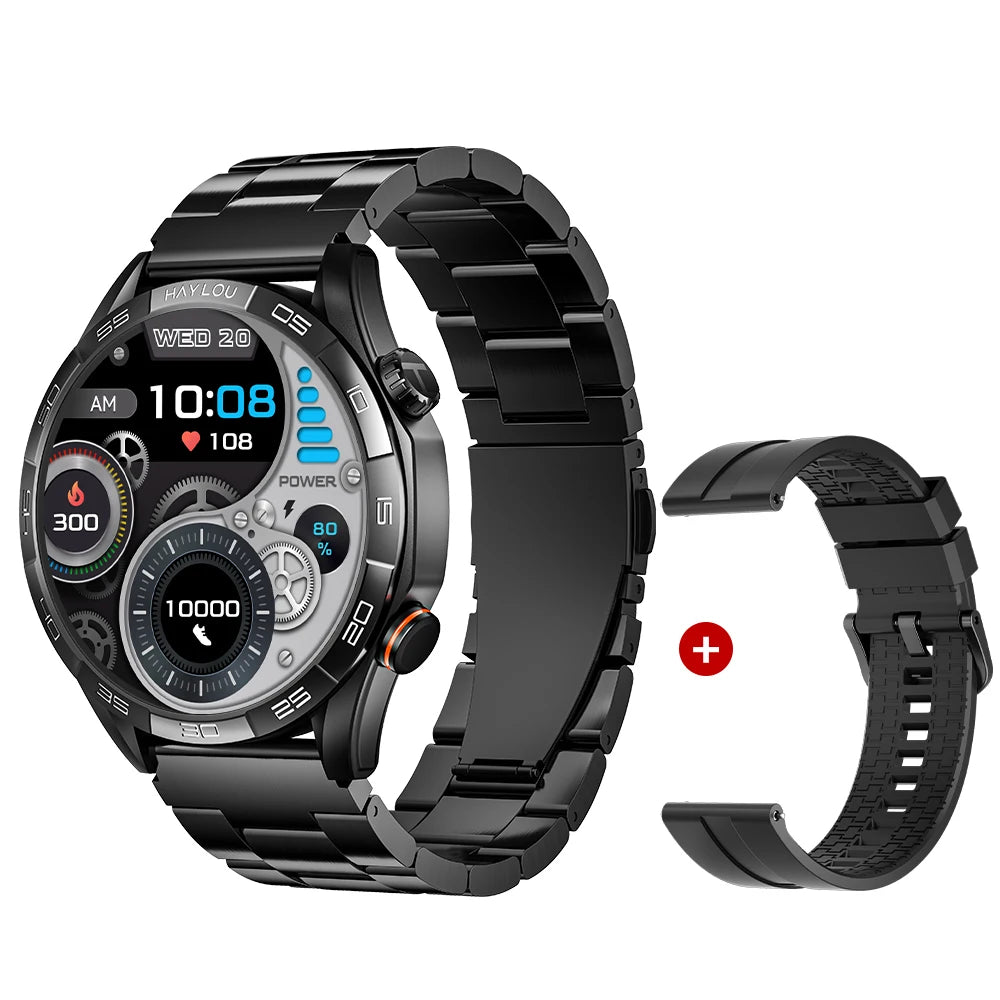 Haylou Solar 5 Voice Calling Smartwatch 1.58 Inch AMOLED Display 60Hz Sports Smartwatch for Men with 24 Hour Health Monitoring