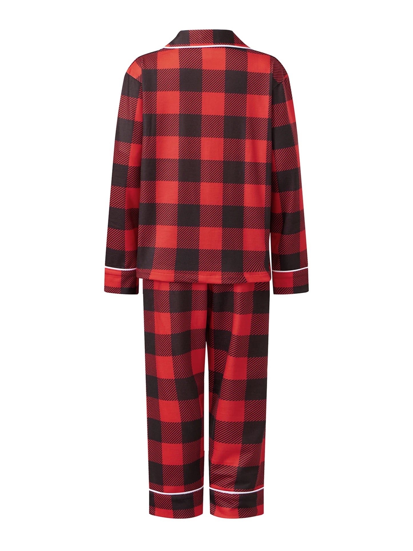 Christmas Family Pajamas Matching Set Long Sleeve Shirt with Pants Plaid Sleepwear Loungewear for the Whole Family
