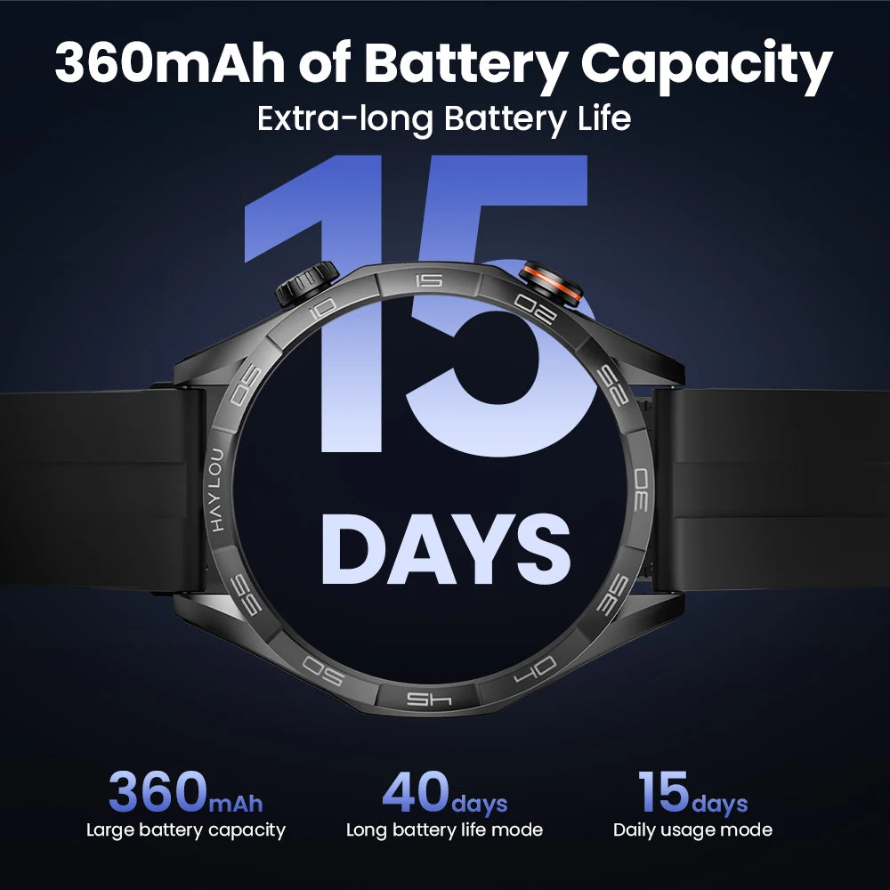 Haylou Solar 5 Voice Calling Smartwatch 1.58 Inch AMOLED Display 60Hz Sports Smartwatch for Men with 24 Hour Health Monitoring