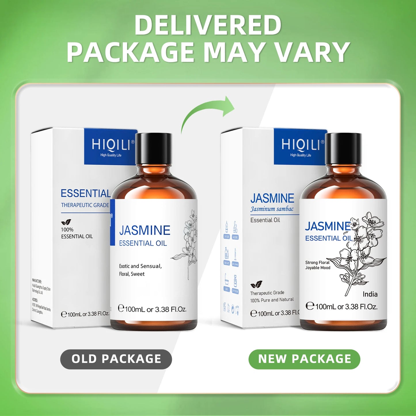 Hiqili Jasmine Ylang Ylang Orange Pure Essential Oil
