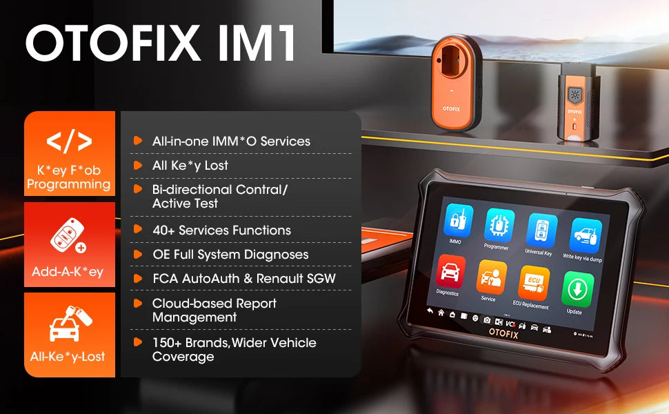 OTOFIX IM1 XP1 Por Automotive Key FOB Programming Tool Immobilizer Programmer Diagnostic Tool Full System Scanner 2 Year Update