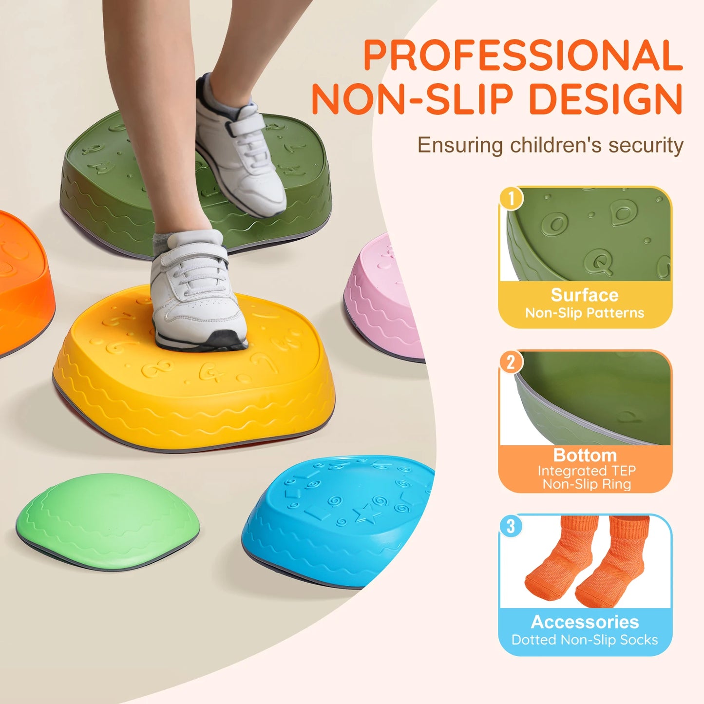 SucceBuy Balance Stepping Stones Kids Sports Toys Training