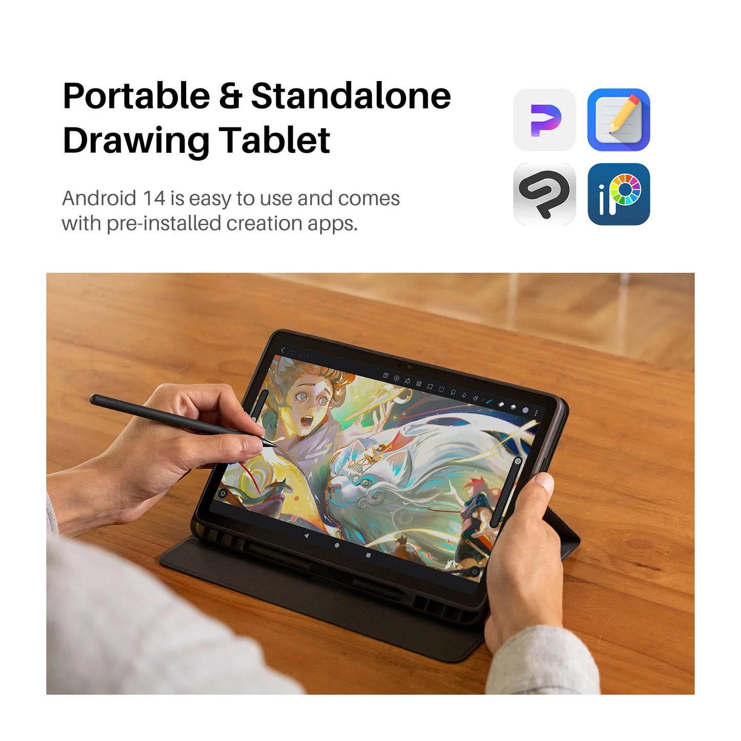 Huion Kamvas Slate 11/13 Android 14 Tablet Graphic Drawing Note Pad 60/90Hz Refresh Rate Paper-Like Nature Color Digital Writing