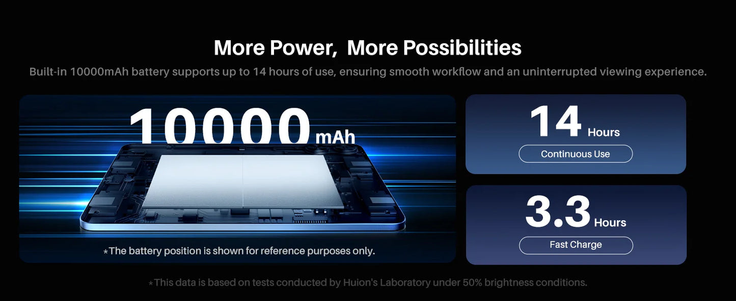 Huion Kamvas Slate 11/13 Android 14 Tablet Graphic Drawing Note Pad 60/90Hz Refresh Rate Paper-Like Nature Color Digital Writing