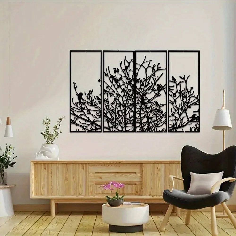 Green Lemon Love Tree Of Life Wall Decor Mid Century