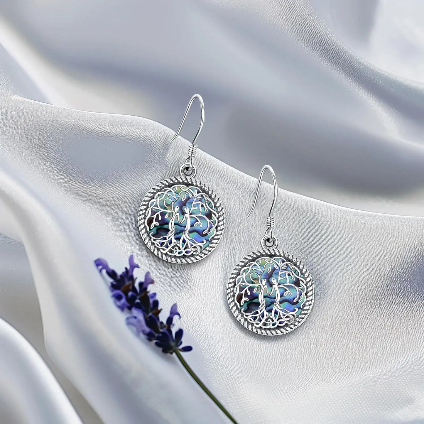 925 Sterling Silver Tree of Life Earrings for Women Hypoallergenic Dangling Jewelry Gift for Her