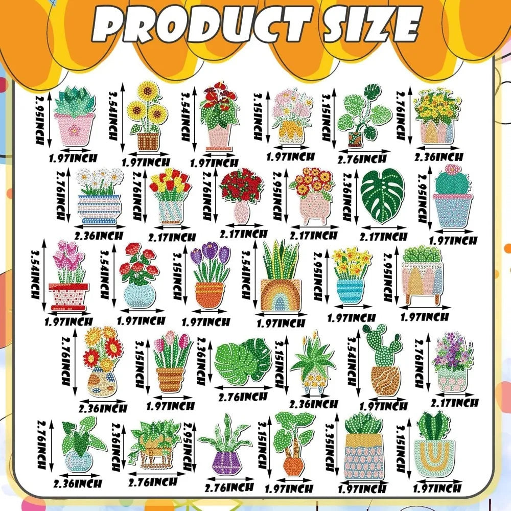 Green Lemon Love Remuuly Diamond Painting Magnets 30 Pcs