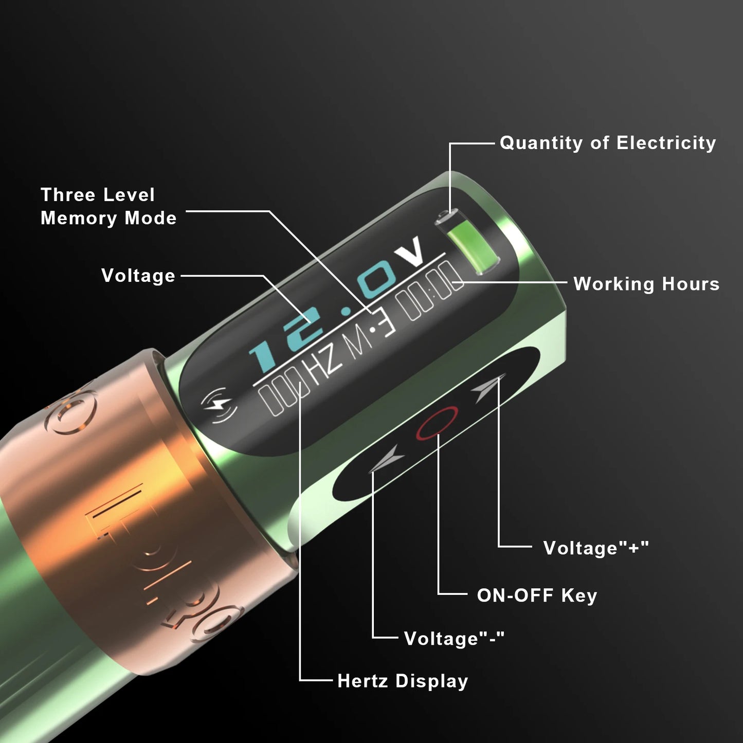 Flux Pro Tattoo Machine Professional Rotary Permanent Makeup Machines Mode and LED digital Display Screen