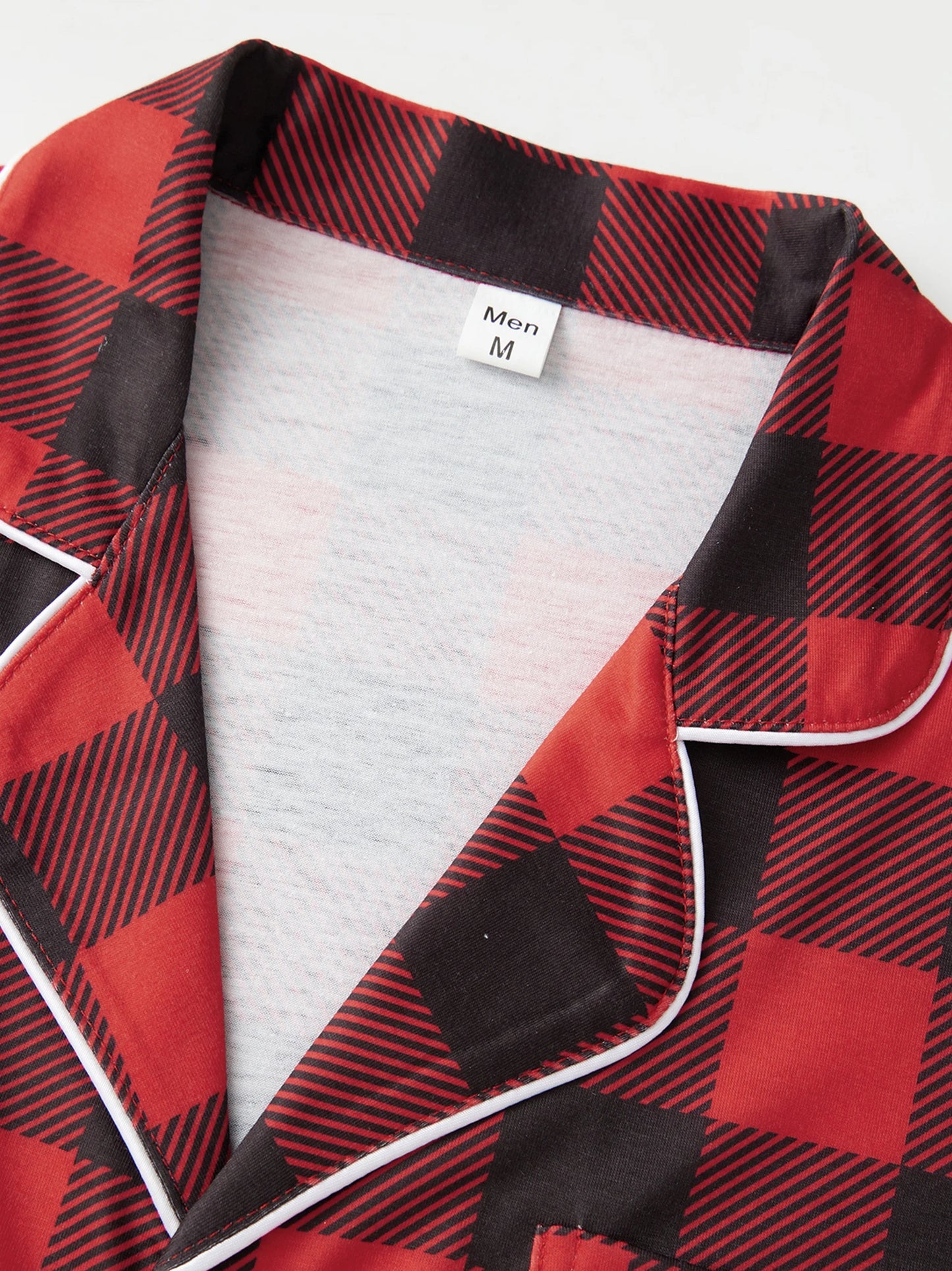Christmas Family Pajamas Matching Set Long Sleeve Shirt with Pants Plaid Sleepwear Loungewear for the Whole Family