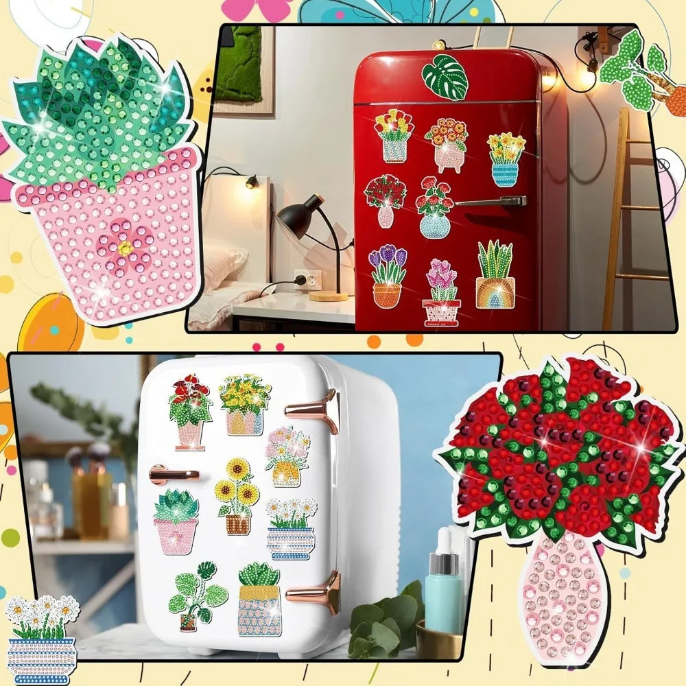 Green Lemon Love Remuuly Diamond Painting Magnets 30 Pcs