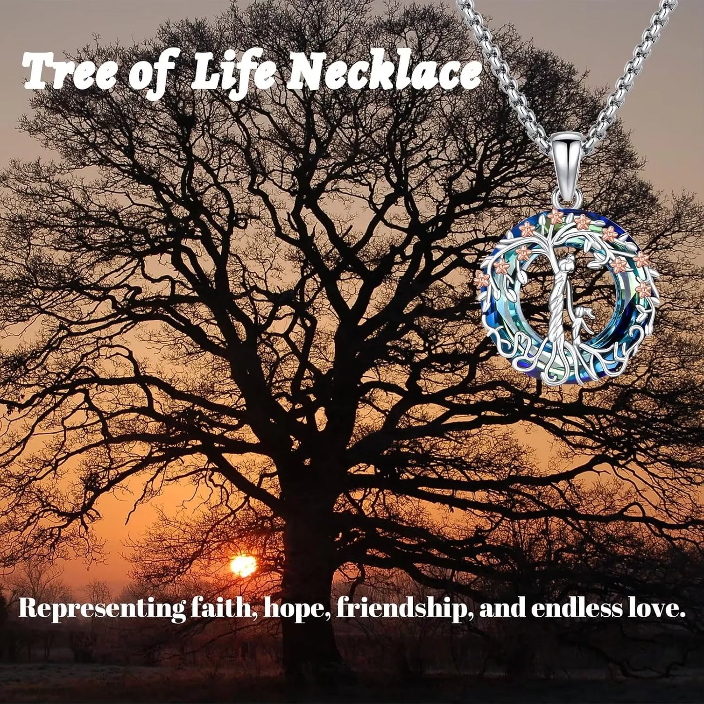 925 Sterling Silver Tree of Life Necklace Pendant Abalone Shell Celtic Knot Family Tree Jewelry Unisex Father's Day Gift