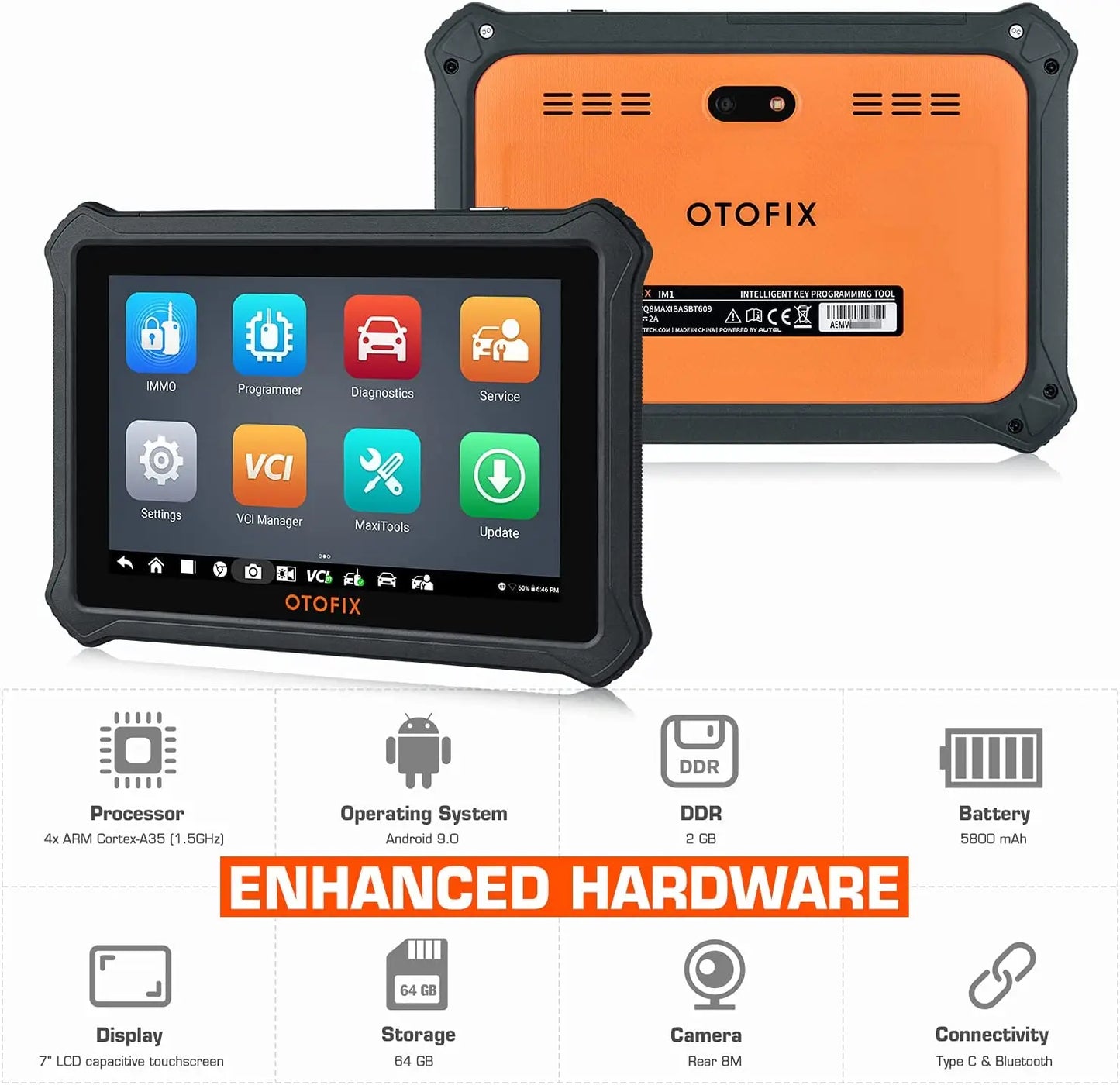 OTOFIX IM1 XP1 Por Automotive Key FOB Programming Tool Immobilizer Programmer Diagnostic Tool Full System Scanner 2 Year Update