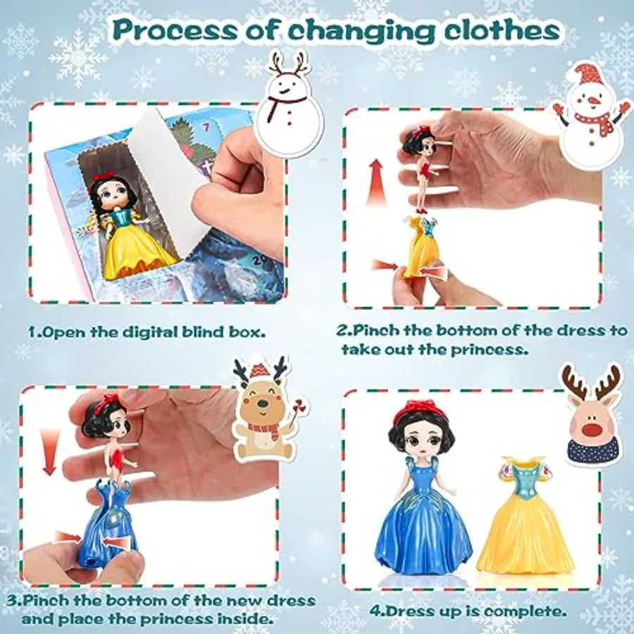 HighConcerned Advent Calendars Princess PlaythingsAndAccessories For Girls 24 Days Countdown