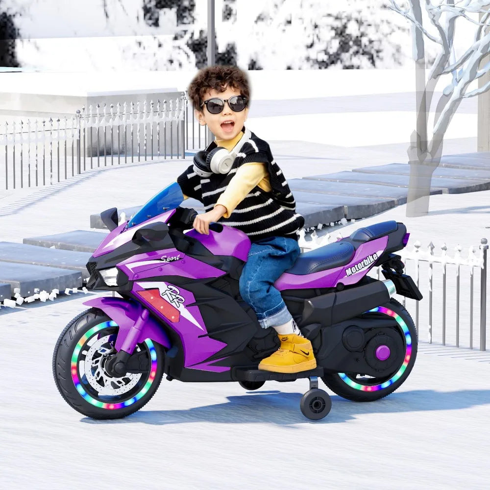 SMATEIGHT 12V RideOn Kids Motorcycle For Ages 3 To 6