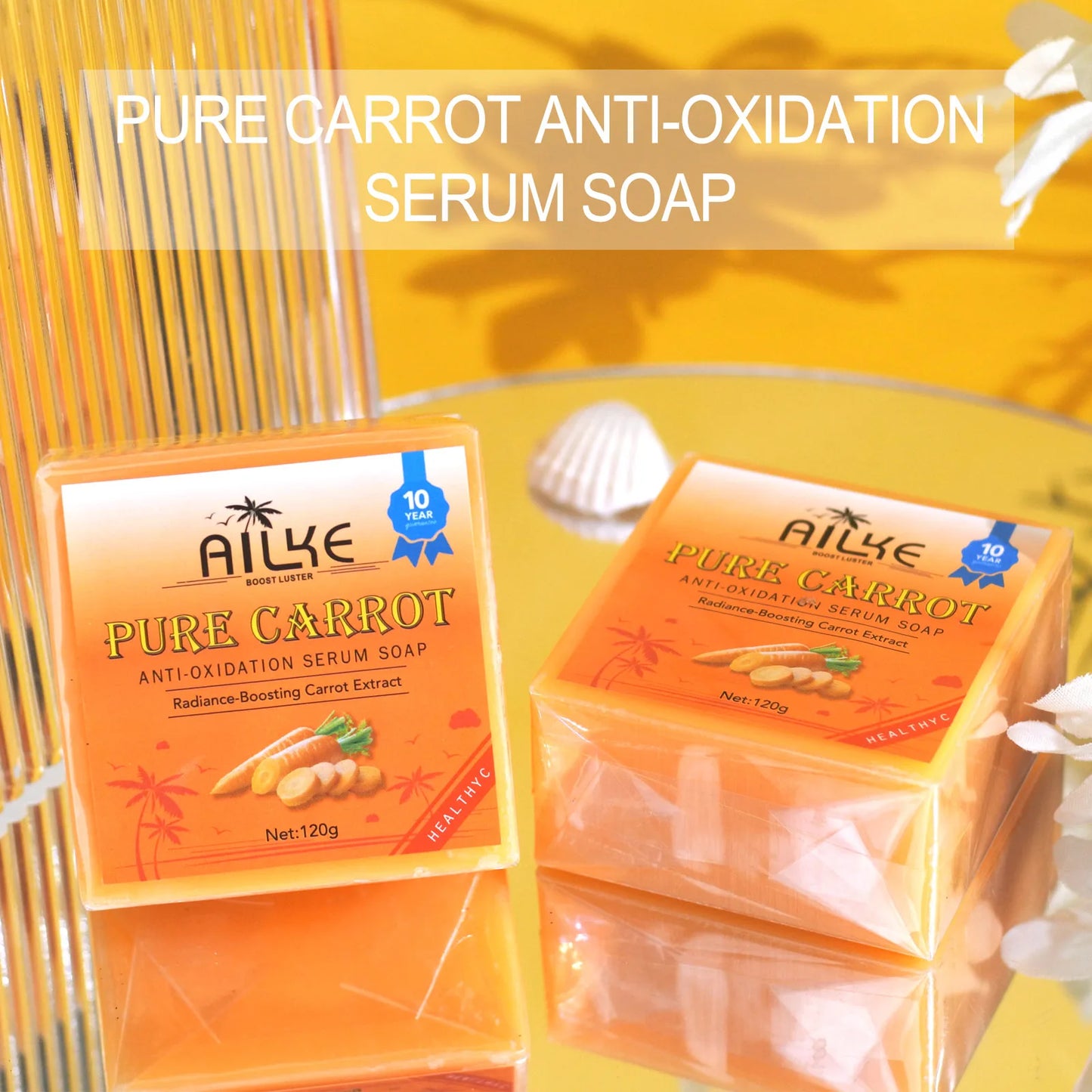 AILKE Carrot Whitening Soap For Face And Body Brightening
