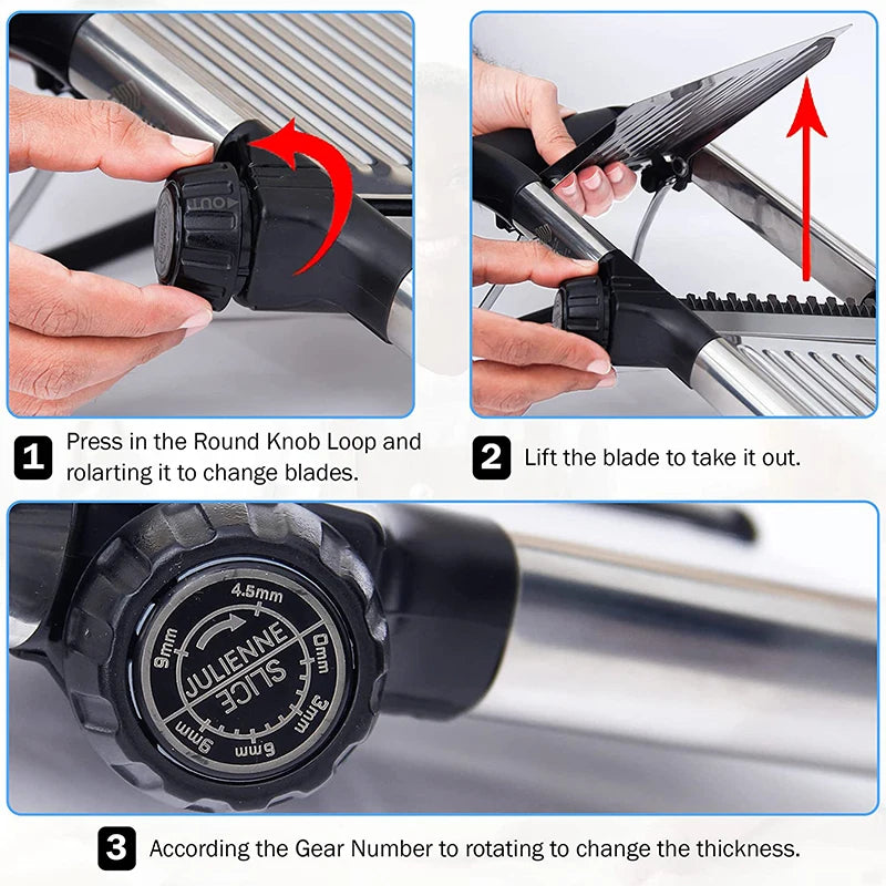 Green Lemon Love LMETJMA Adjustable Mandoline Slicer