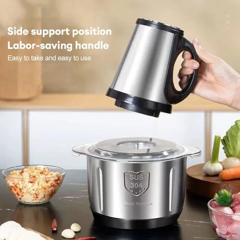 5L Electric Meat Grinders 304 Stainless Steel Food Crusher Multifunctional Vegetable Slicer Chopper Baby Food Processor 110V US