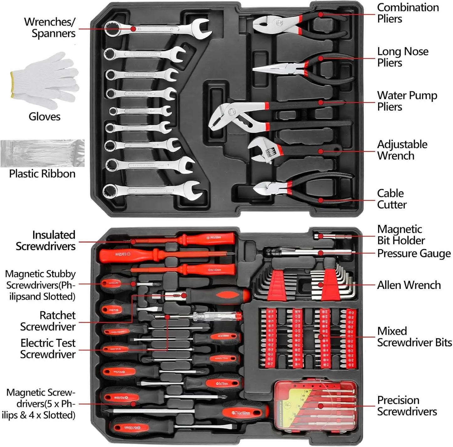 TLGREENDIY 799-Piece Home Repair Tool Set With Trolley Case