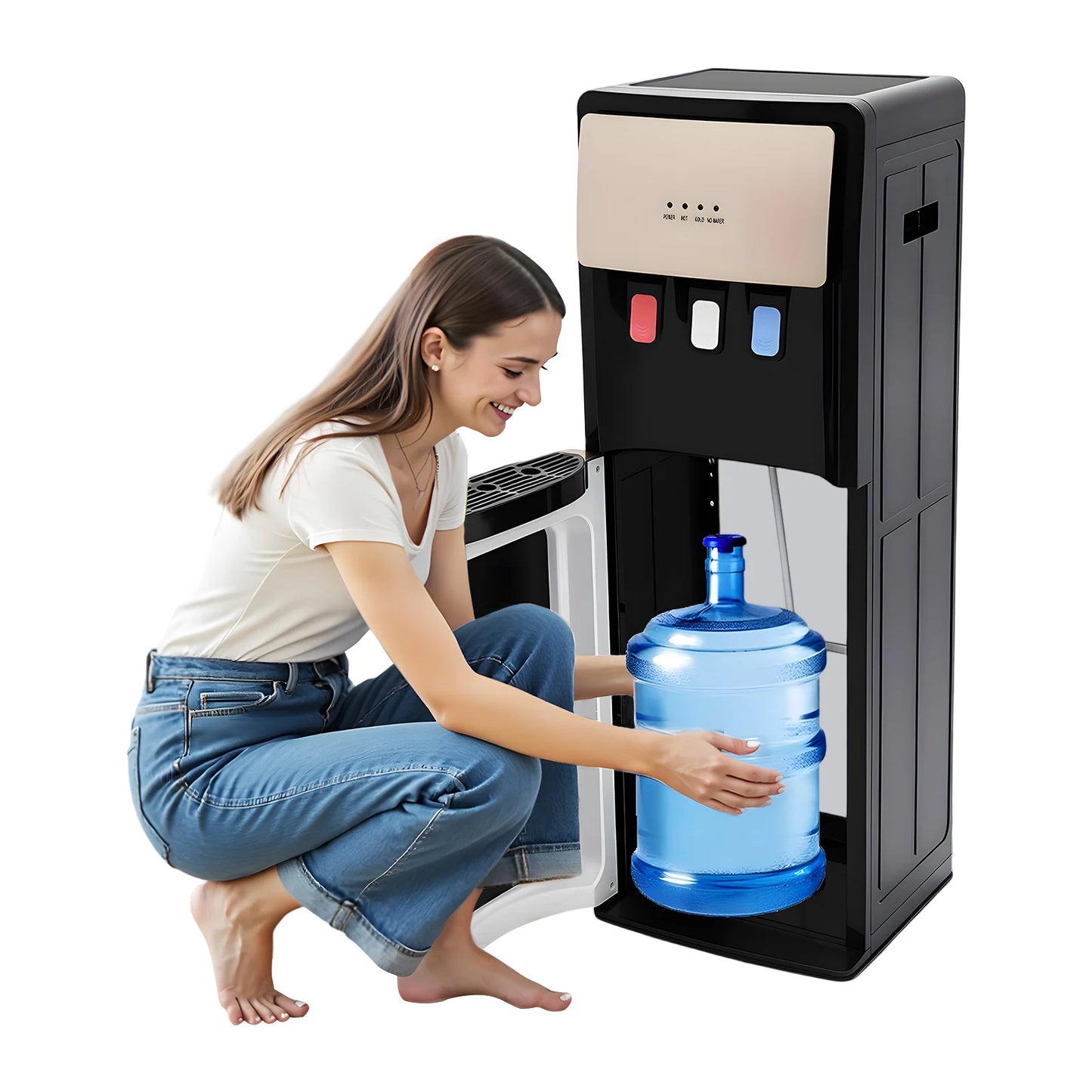 Hot & Cold Standing Water Dispenser Bottom Loading Water Cooler Dispenser for Offices, Nurseries, Homes, Gyms, Kitchens