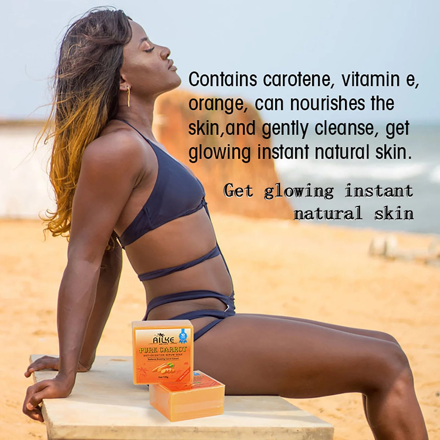 AILKE Carrot Whitening Soap For Face And Body Brightening