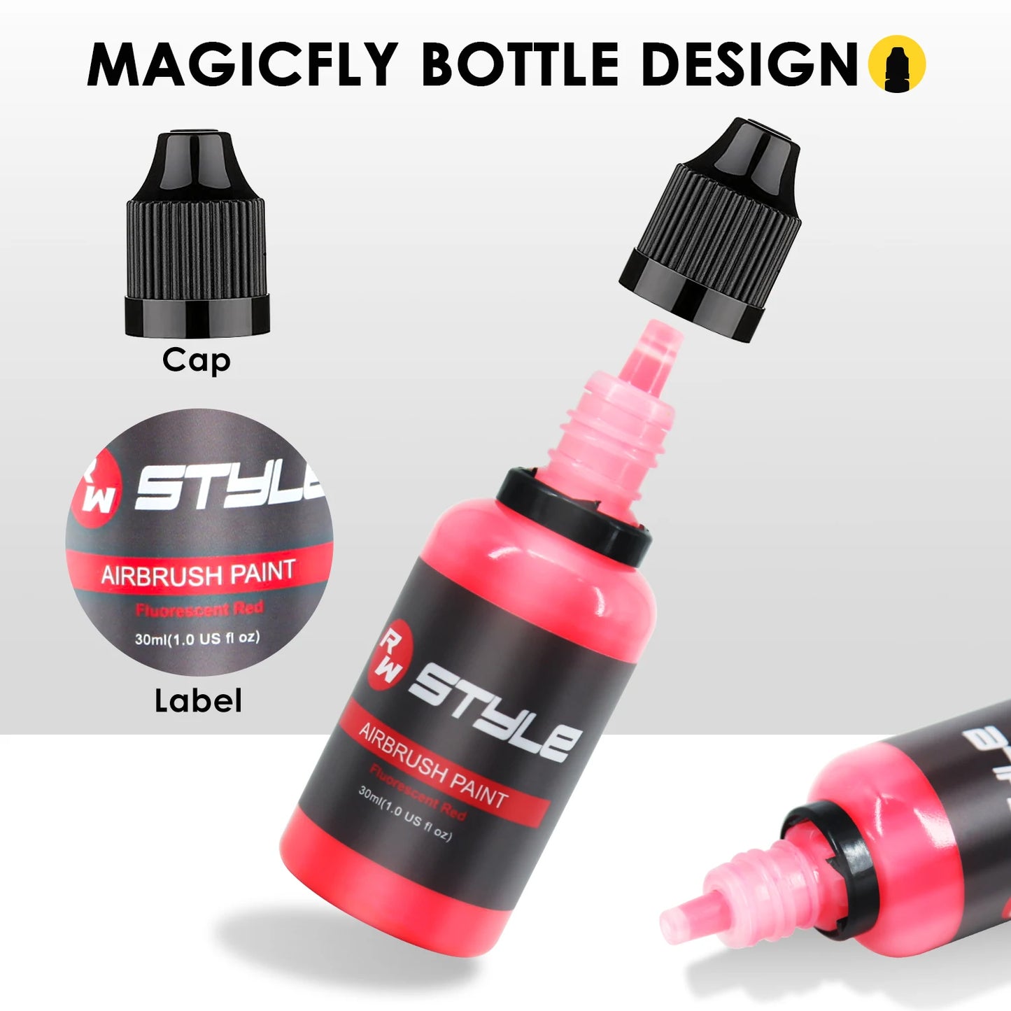 24Colors/Set Airbrush Paint Set, Opaque & Brilliant Acrylic Paint, 1fl Oz, Water Based, Ready To Spray, For Artists, Beginners