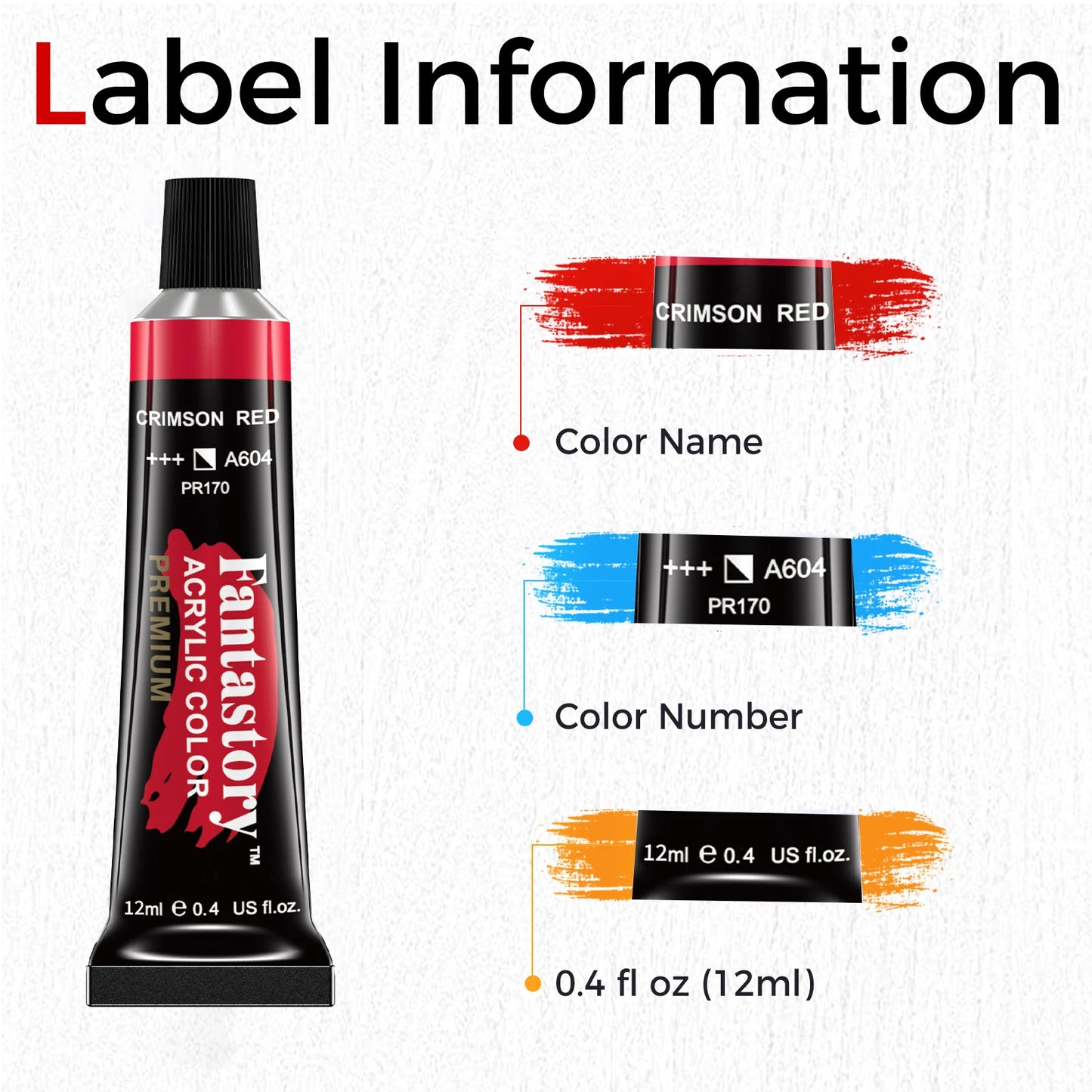 12ML 24 Colors Acrylic Paint Set with 3 Paint Brushes, Ideal Gifts for Painters, Paint Supplies for Adults, Drawing & Painting