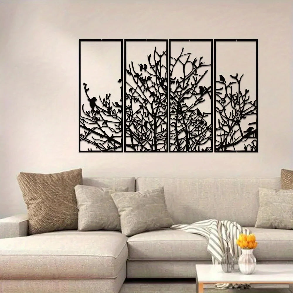 Green Lemon Love Tree Of Life Wall Decor Mid Century